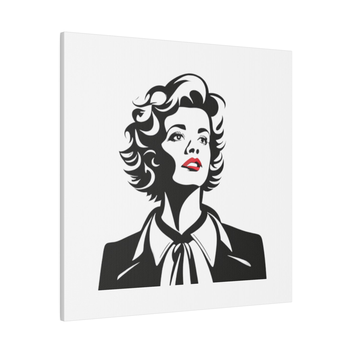 Comic Art, Female Model on Matte Canvas, Stretched, 0.75"