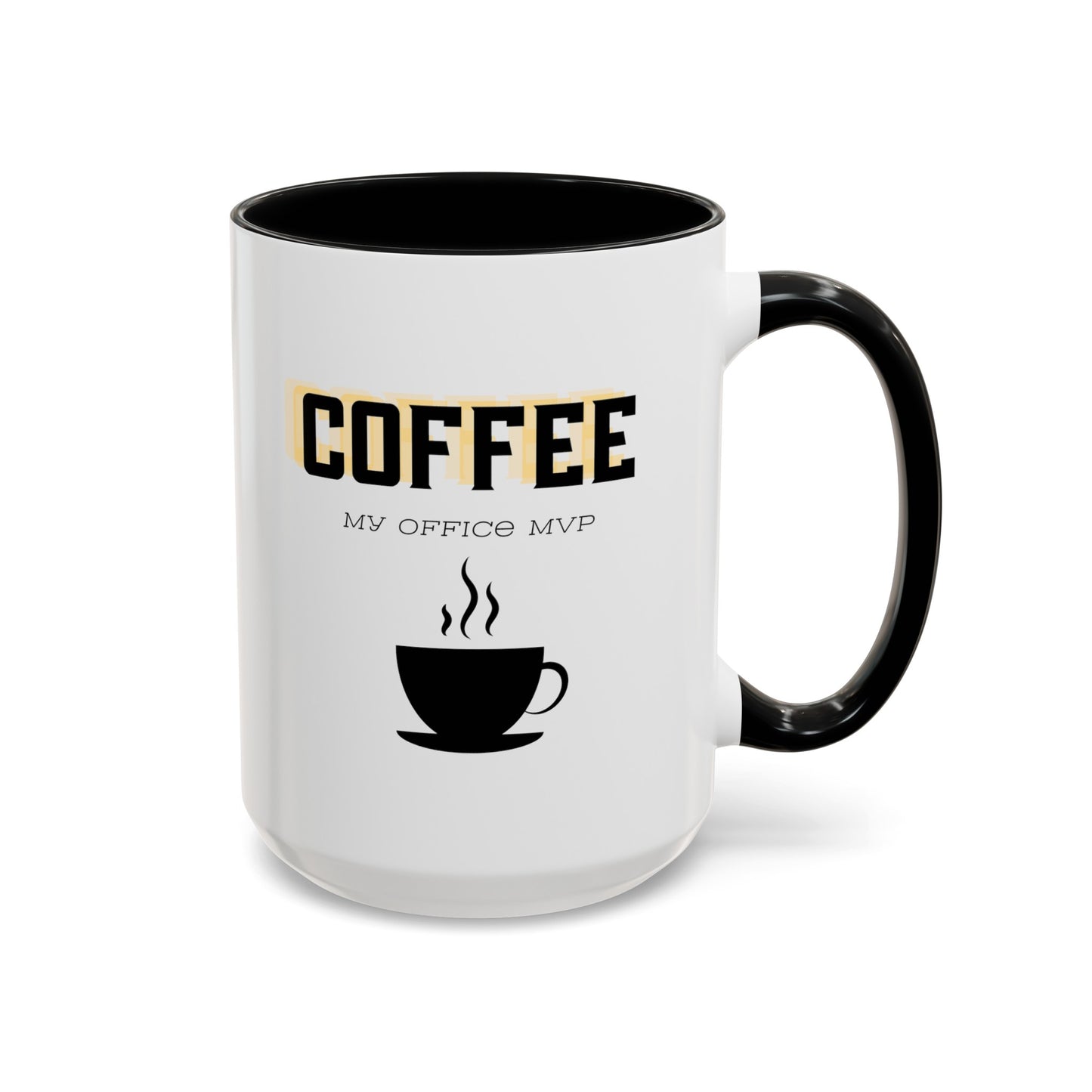 "Coffee: My office MVP" Accent Coffee Mug (11, 15oz)