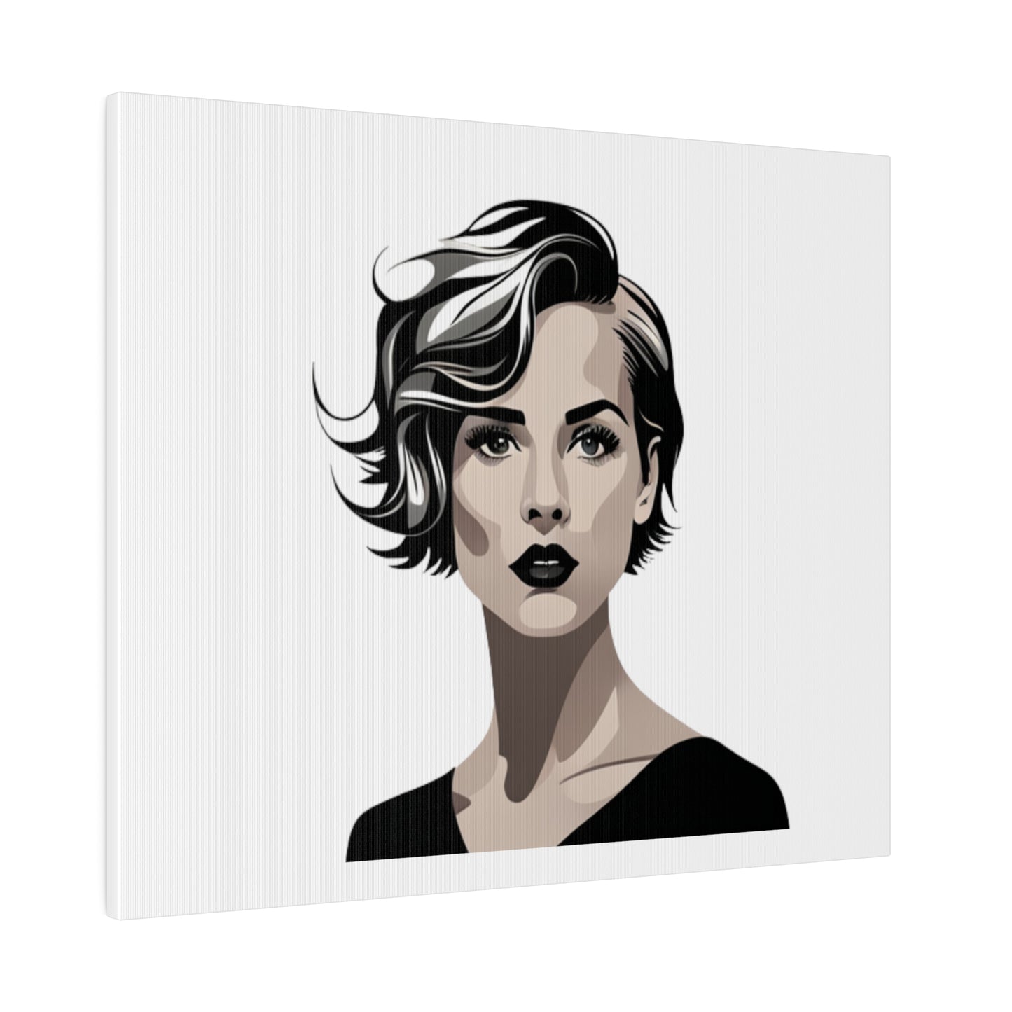 Comic Art, Female Model on Matte Canvas, Stretched, 0.75"