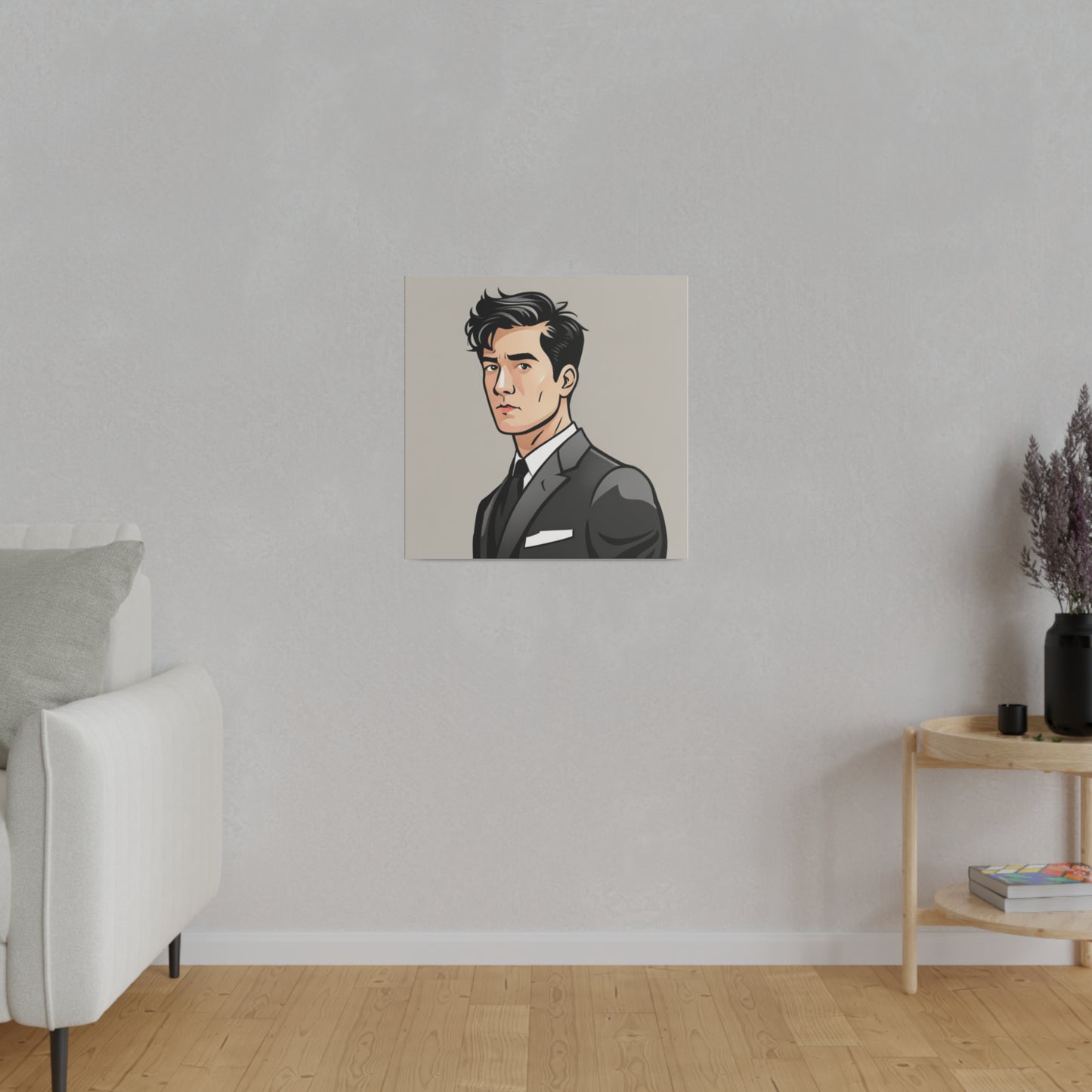 Comic Art, Male Model on Matte Canvas, Stretched, 0.75"