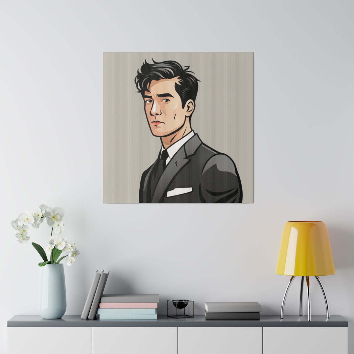 Comic Art, Male Model on Matte Canvas, Stretched, 0.75"