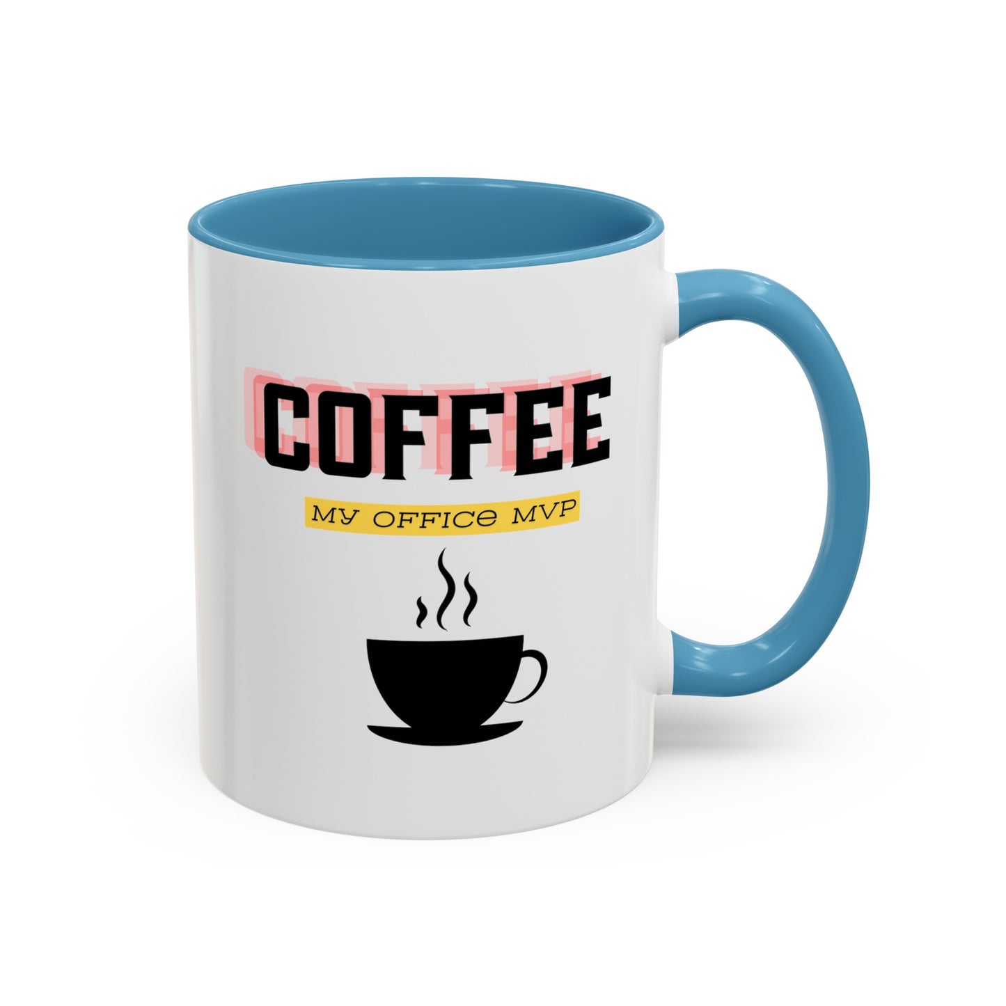 "Coffee: My office MVP" Accent Coffee Mug (11, 15oz)