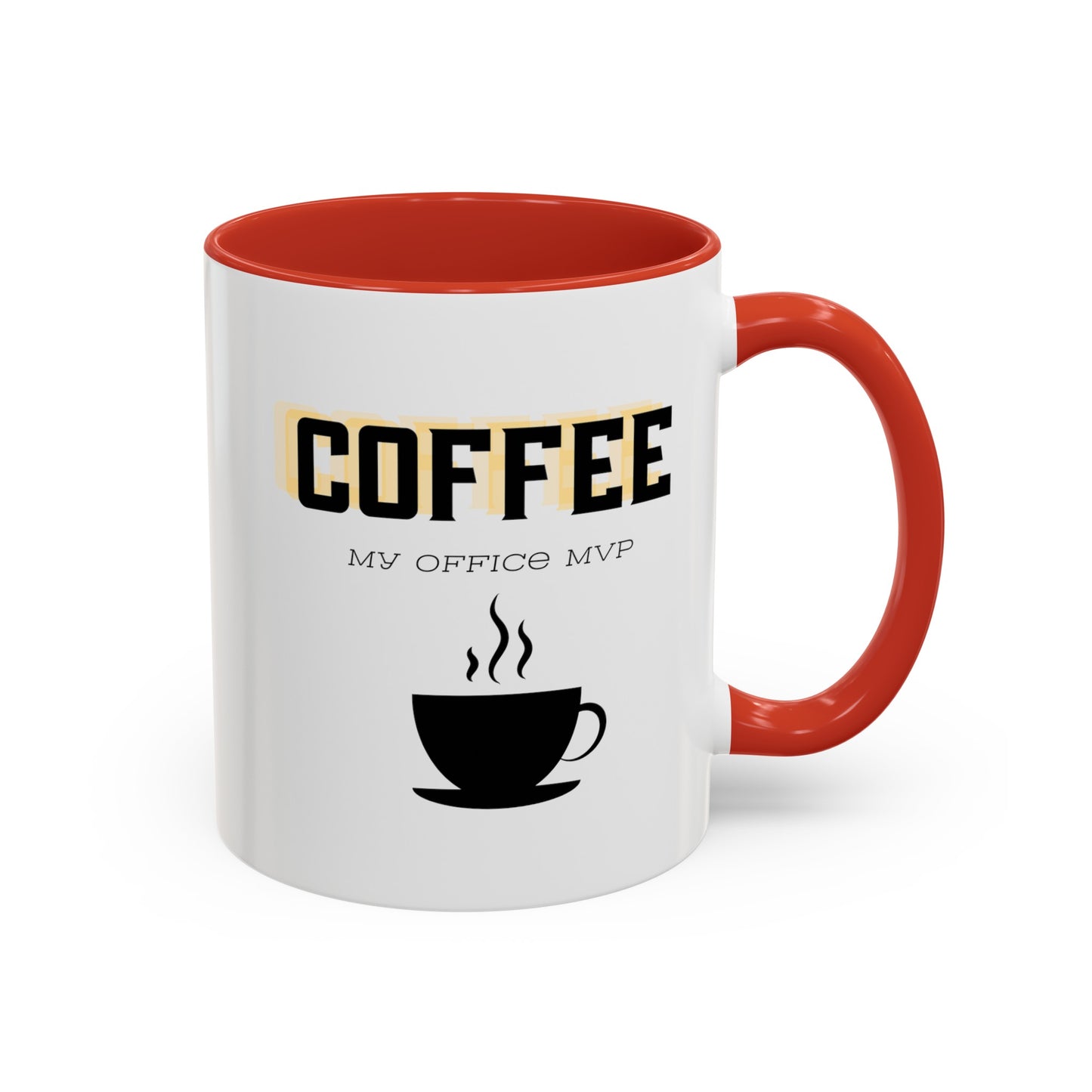 "Coffee: My office MVP" Accent Coffee Mug (11, 15oz)