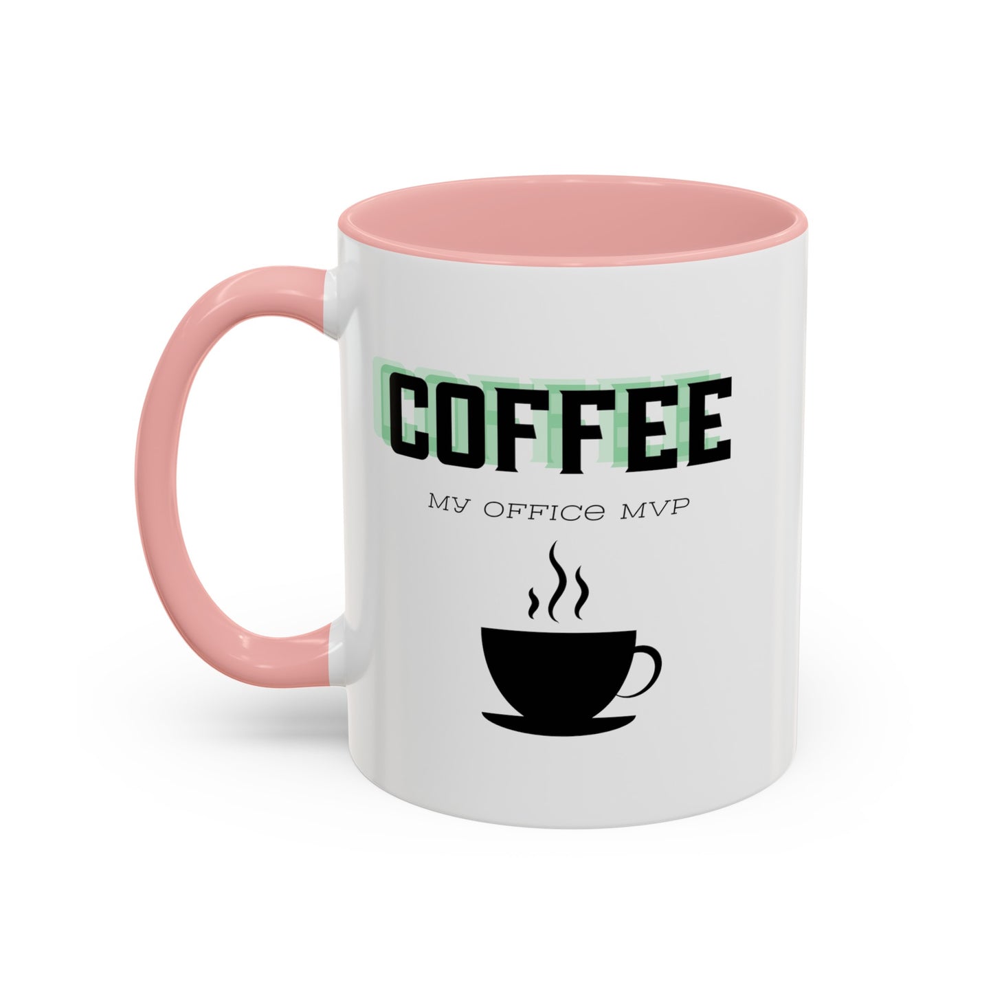 "Coffee: My office MVP" Accent Coffee Mug (11, 15oz)