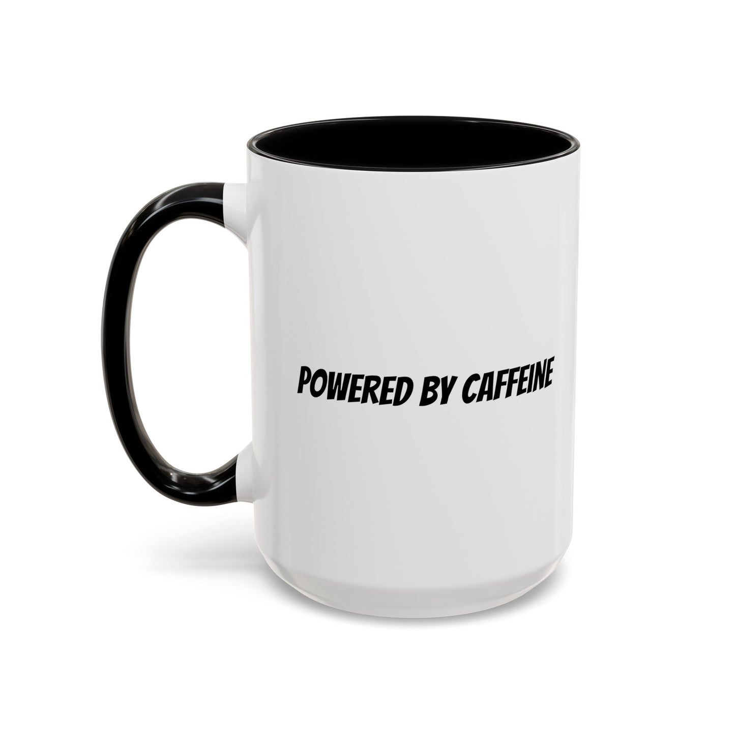 "Powered by Caffeine" Accent Coffee Mug (11, 15oz)