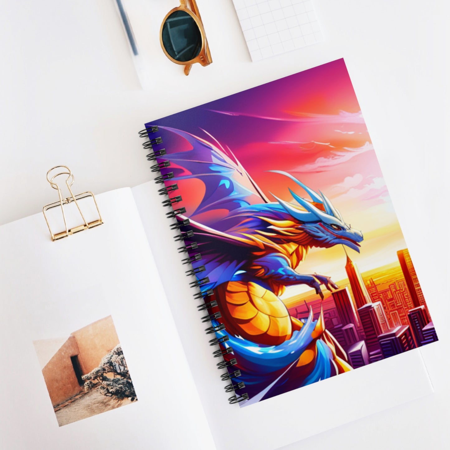 Dragon Art - Spiral Notebook - 8" x 6"