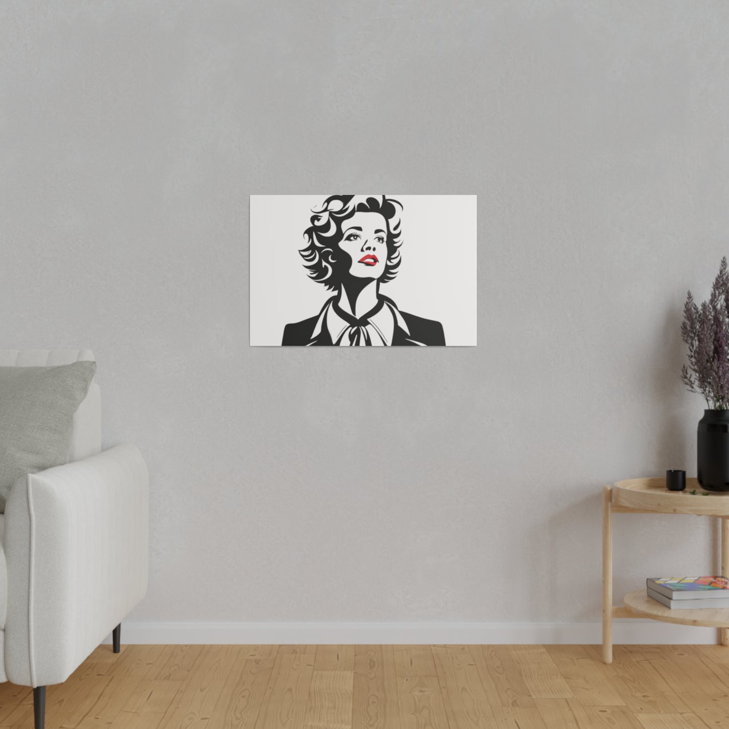 Comic Art, Female Model on Matte Canvas, Stretched, 0.75"