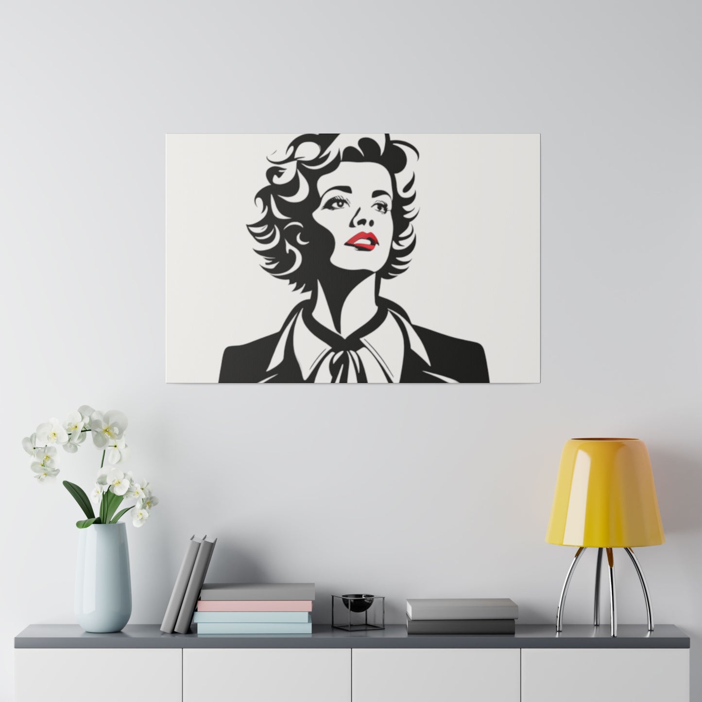 Comic Art, Female Model on Matte Canvas, Stretched, 0.75"