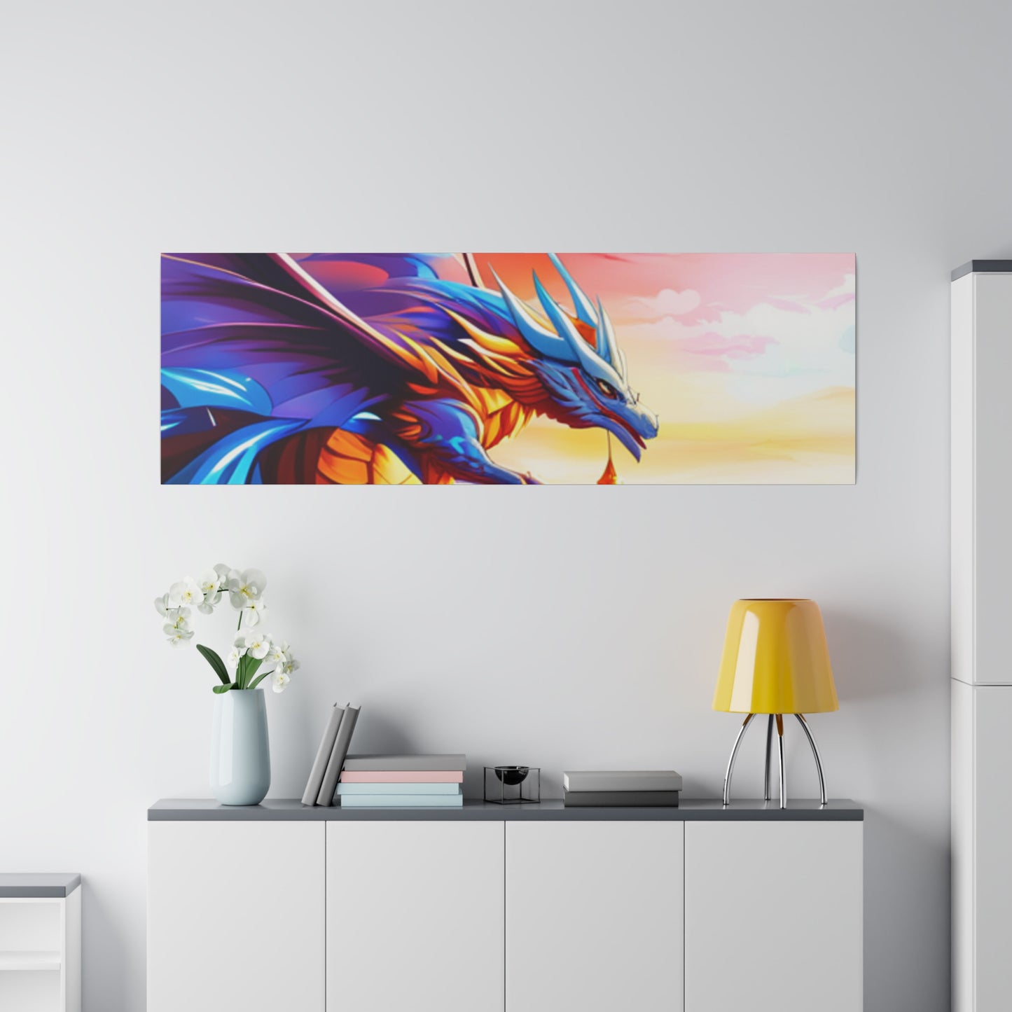 Dragon Cityscape - Matte Canvas, Stretched, 0.75"