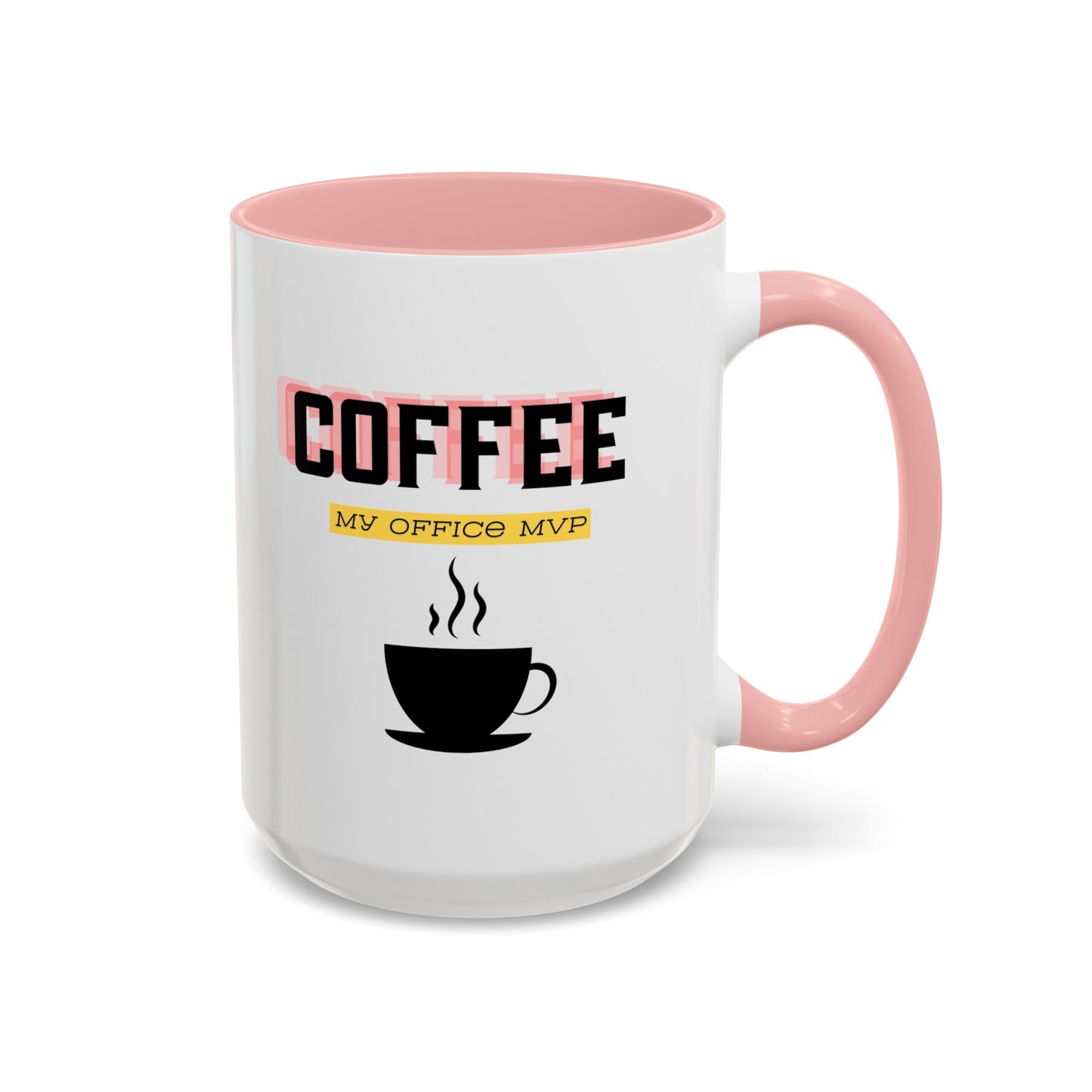 "Coffee: My office MVP" Accent Coffee Mug (11, 15oz)