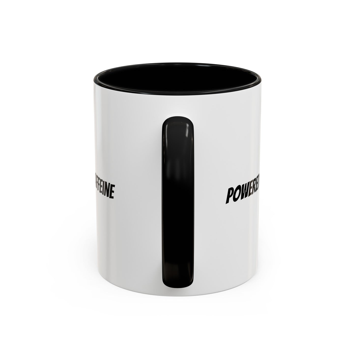 "Powered by Caffeine" Accent Coffee Mug (11, 15oz)