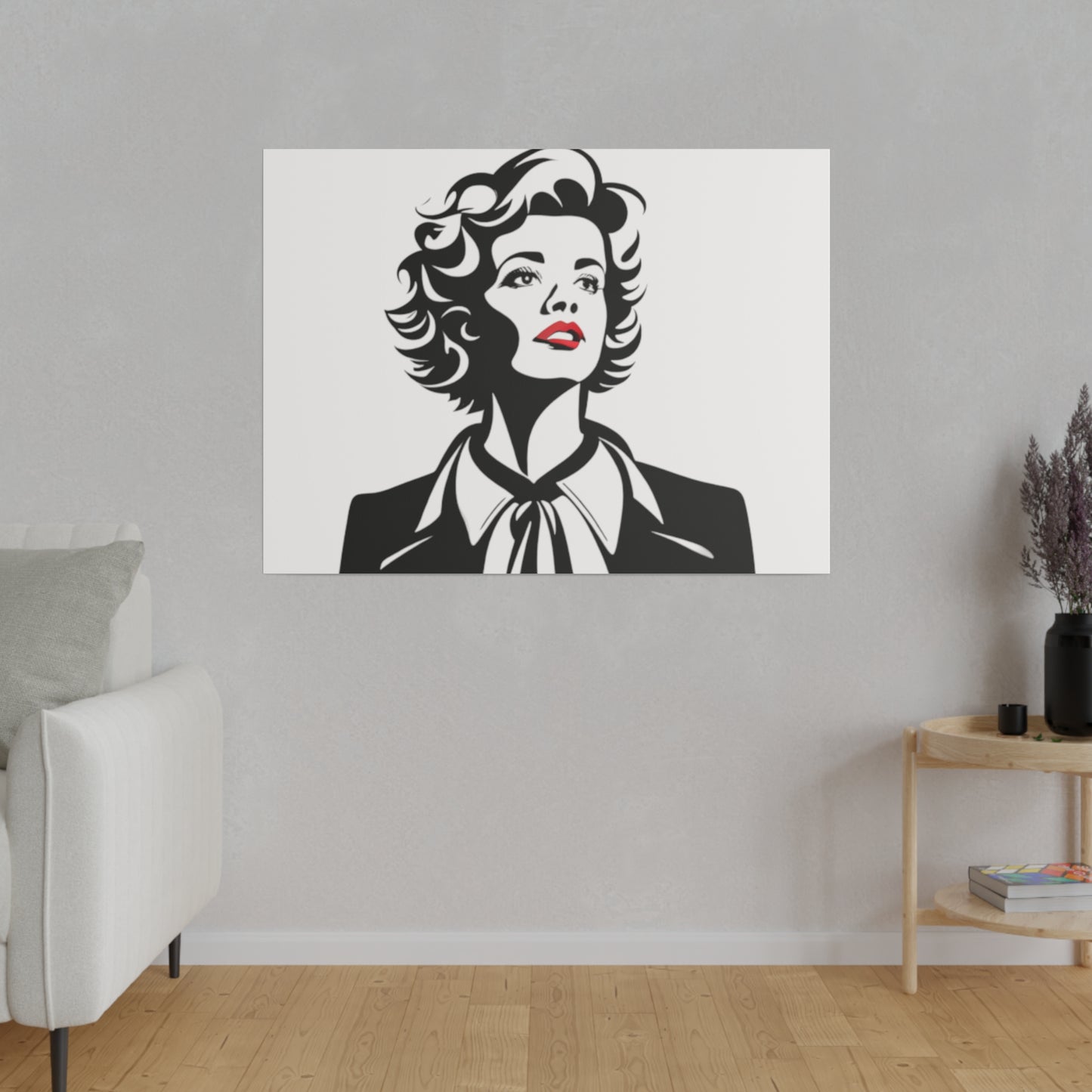 Comic Art, Female Model on Matte Canvas, Stretched, 0.75"