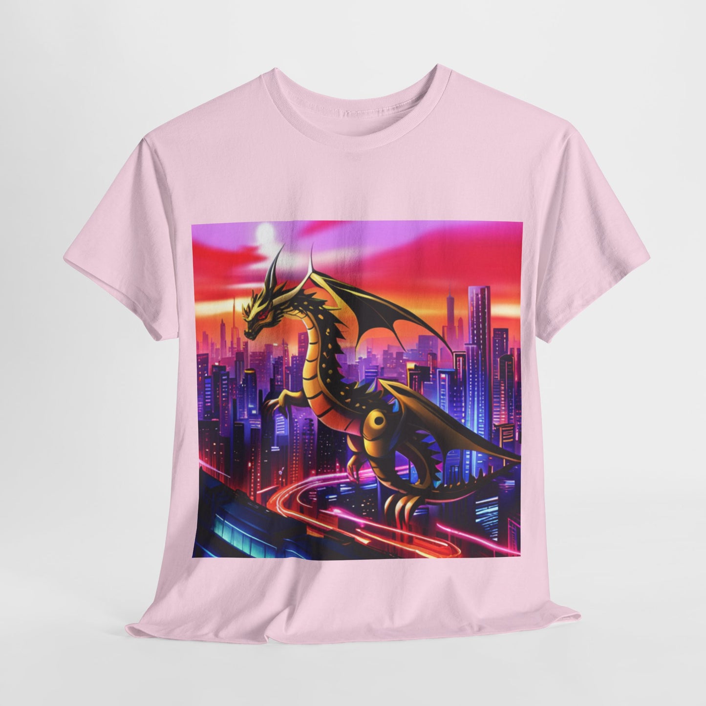 Robo-Dragon Cityscape Graphic Tee