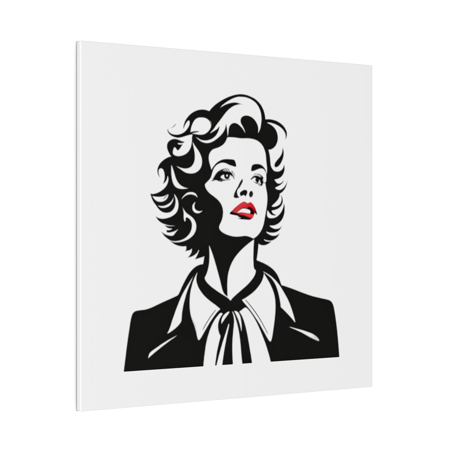 Comic Art, Female Model on Matte Canvas, Stretched, 0.75"