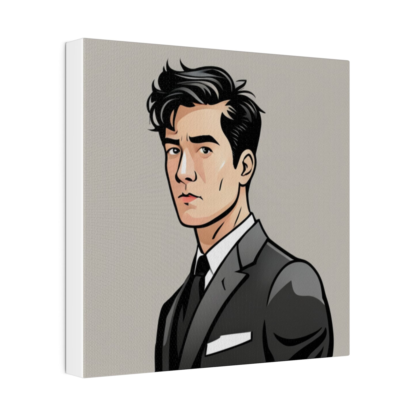 Comic Art, Male Model on Matte Canvas, Stretched, 0.75"