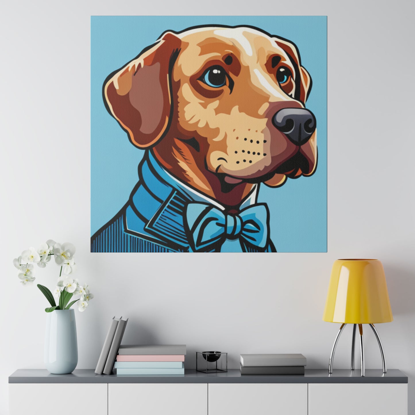 Comic Art, Dog Model on Matte Canvas, Stretched, 0.75"