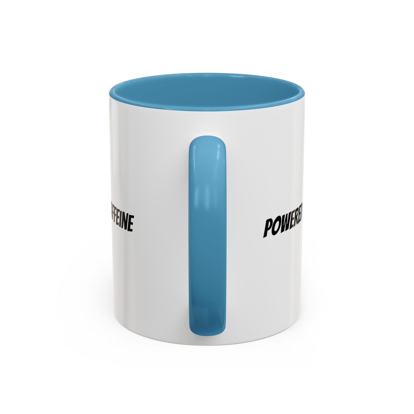 "Powered by Caffeine" Accent Coffee Mug (11, 15oz)