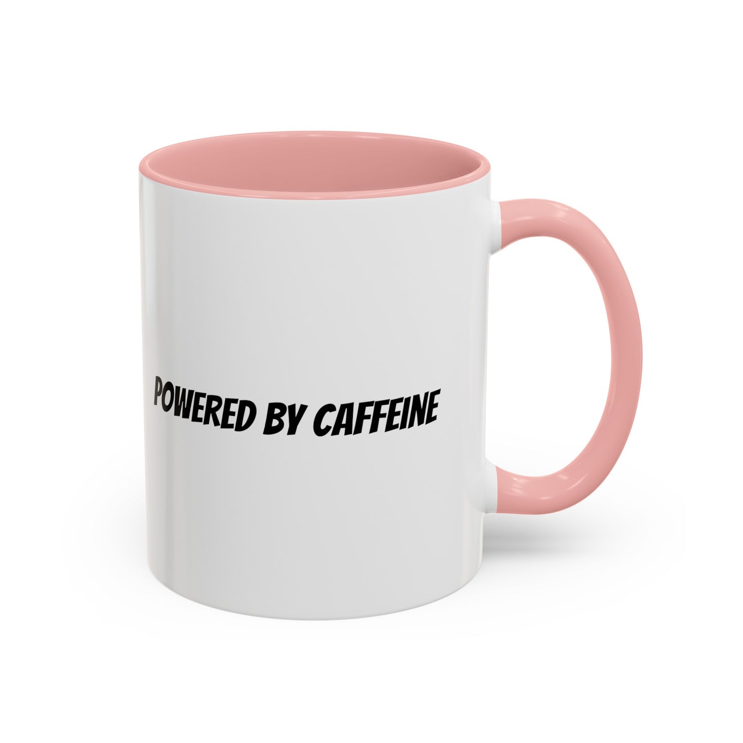 "Powered by Caffeine" Accent Coffee Mug (11, 15oz)