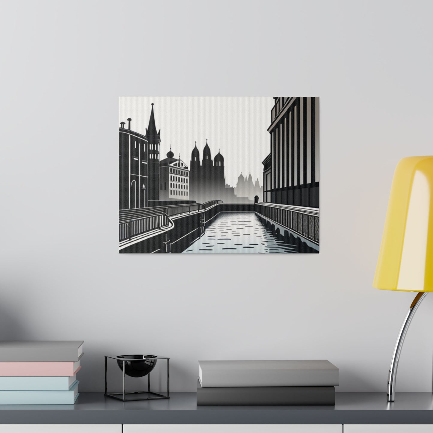 Majestic Metropolis: Matte Canvas Stretched Print