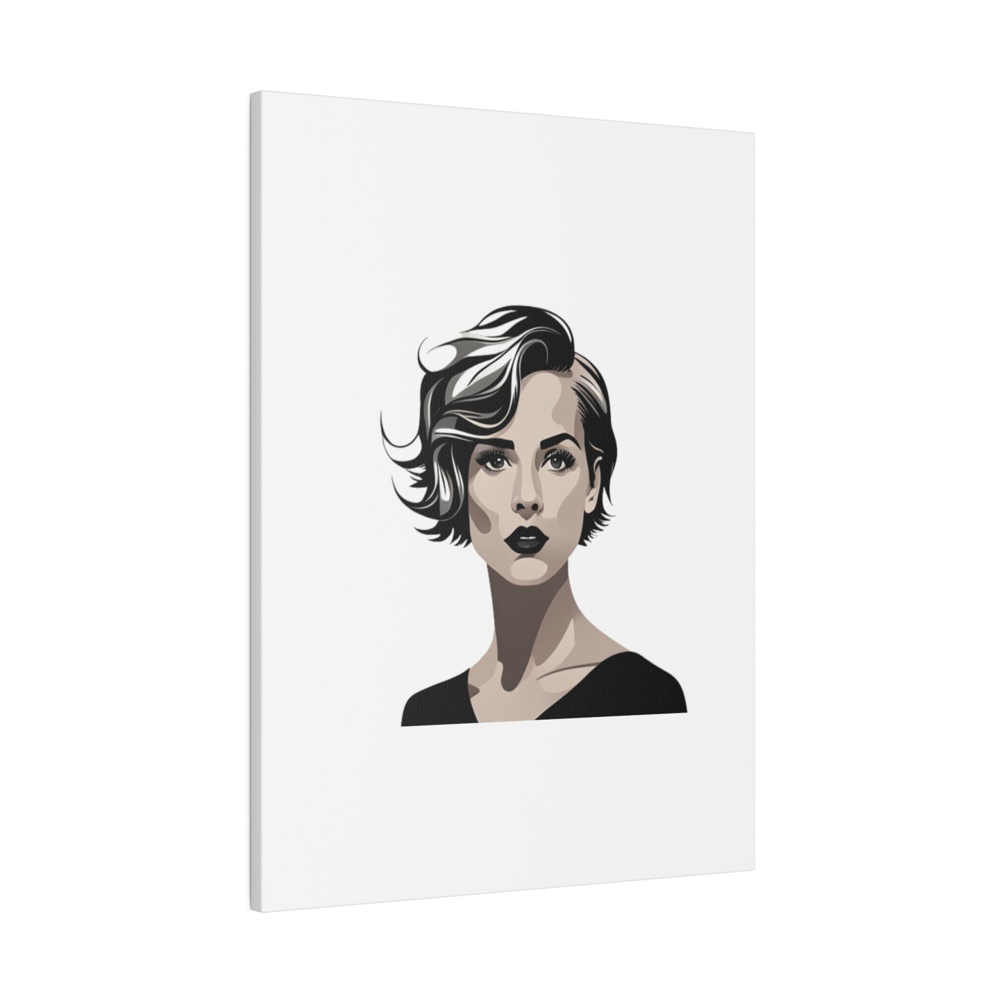 Comic Art, Female Model on Matte Canvas, Stretched, 0.75"