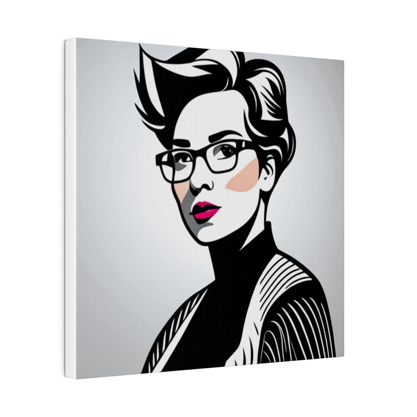 Comic Art, Female Model on Matte Canvas, Stretched, 0.75"