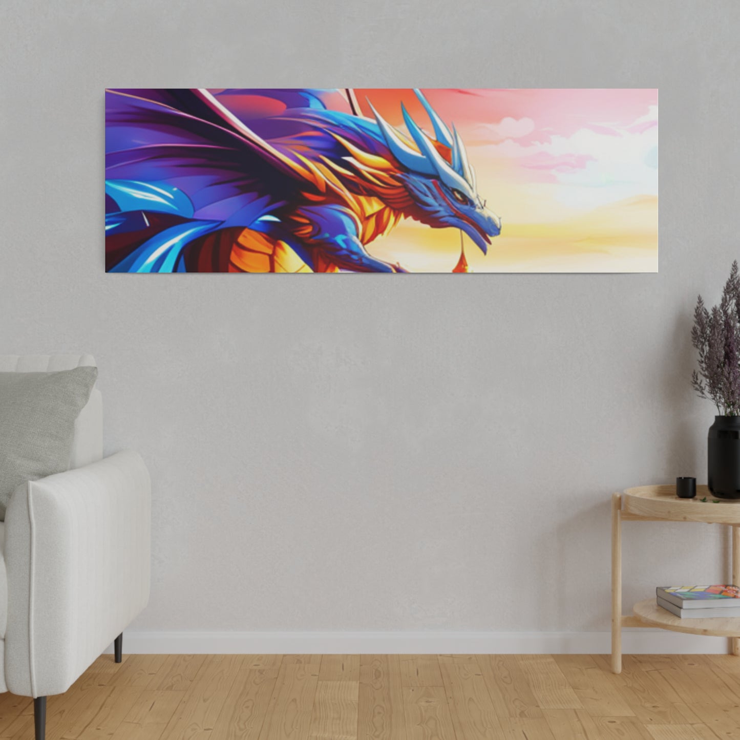 Dragon Cityscape - Matte Canvas, Stretched, 0.75"