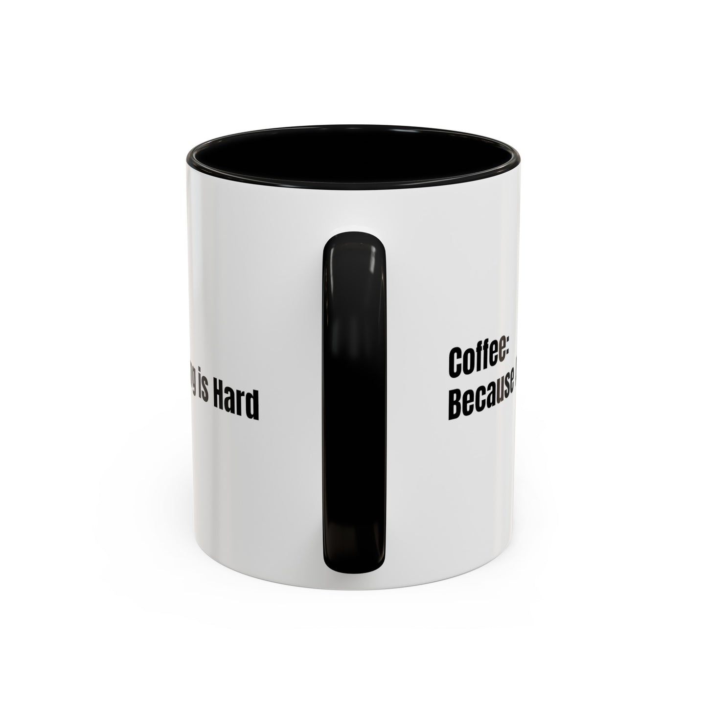 "Coffee: Because Adulting is Hard" Accent Coffee Mug (11, 15oz)