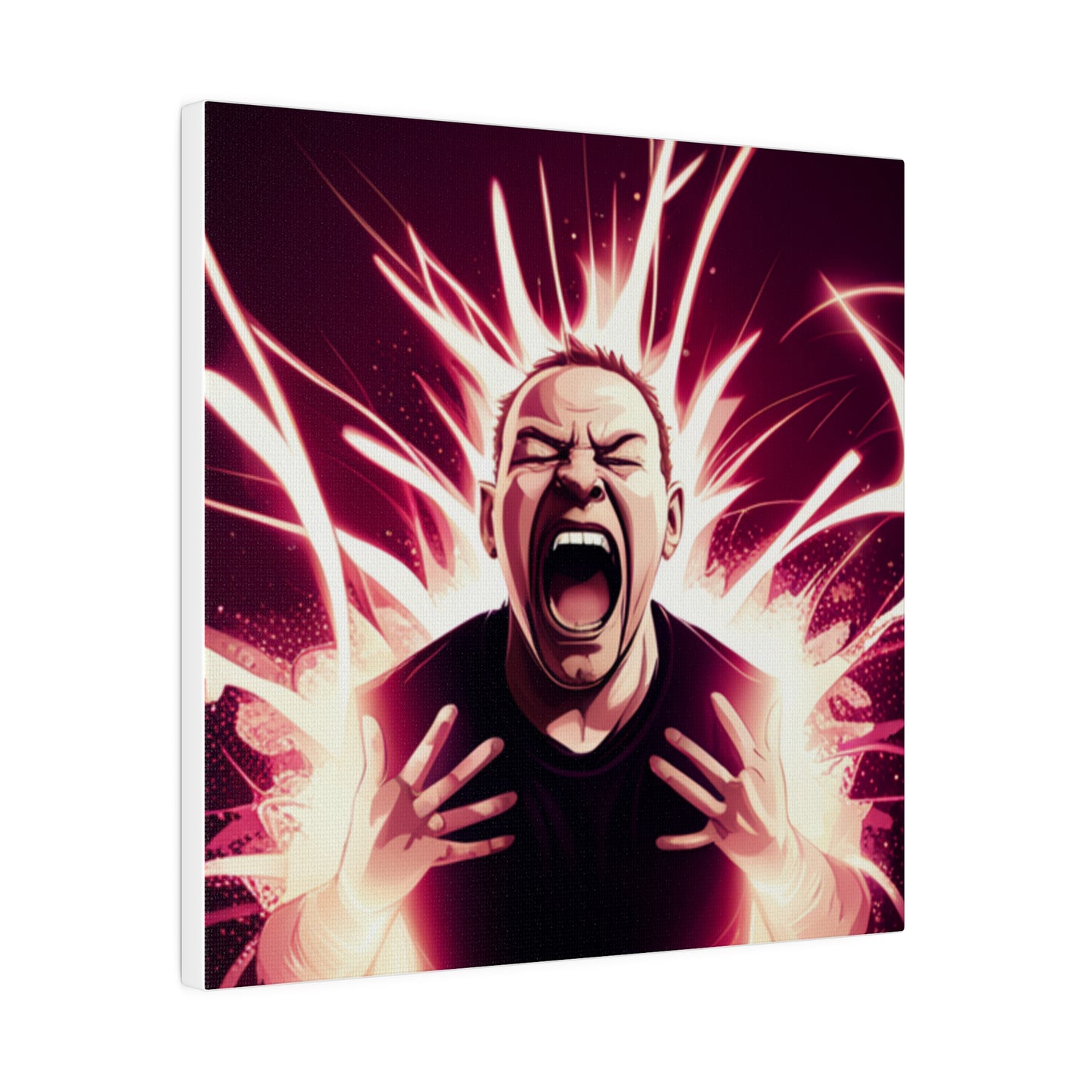 Comic Art, "Rage" Male Model on Matte Canvas, Stretched, 0.75"