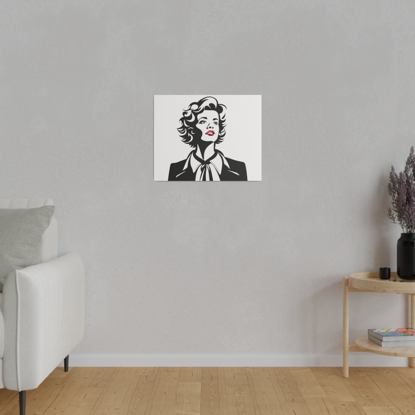 Comic Art, Female Model on Matte Canvas, Stretched, 0.75"