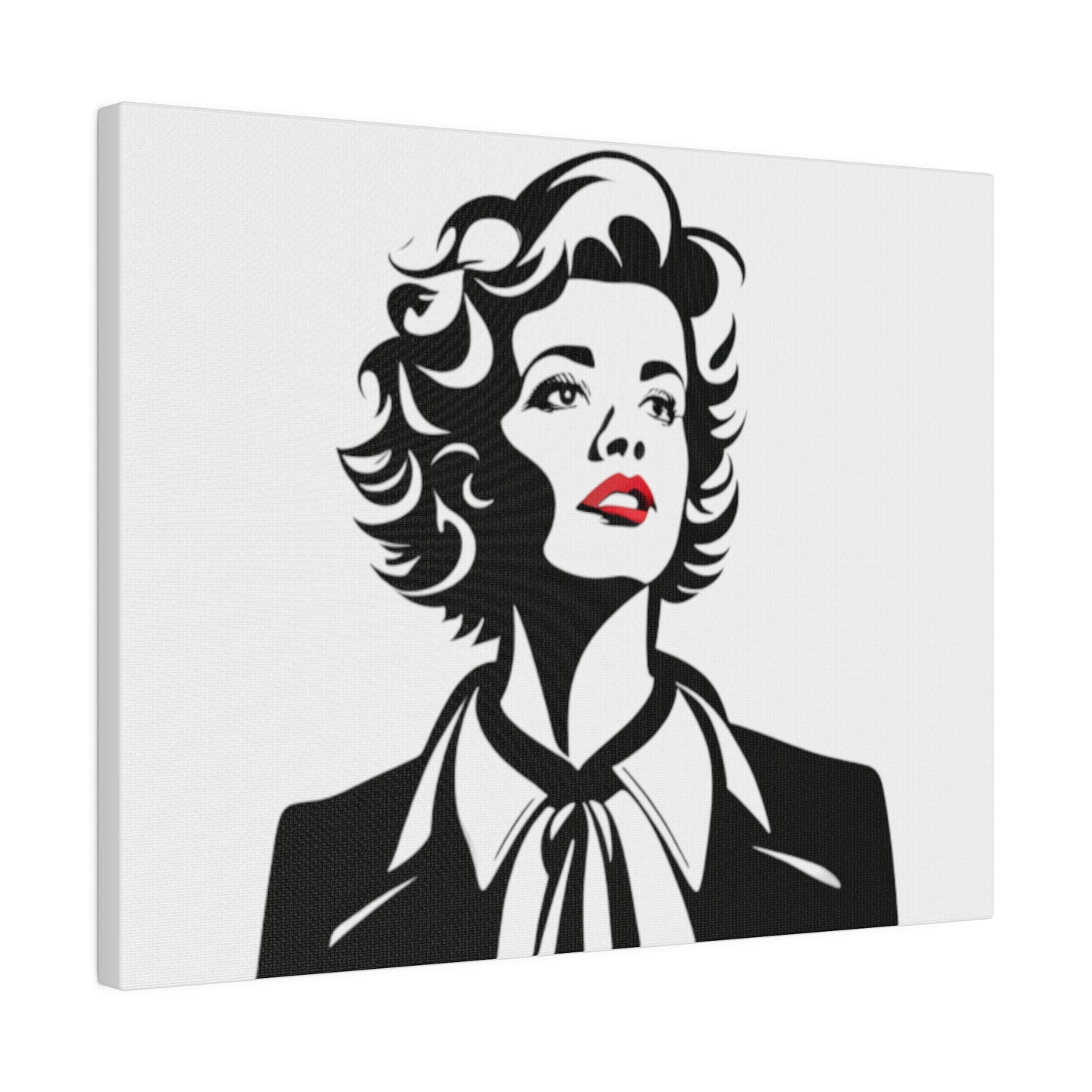 Comic Art, Female Model on Matte Canvas, Stretched, 0.75"