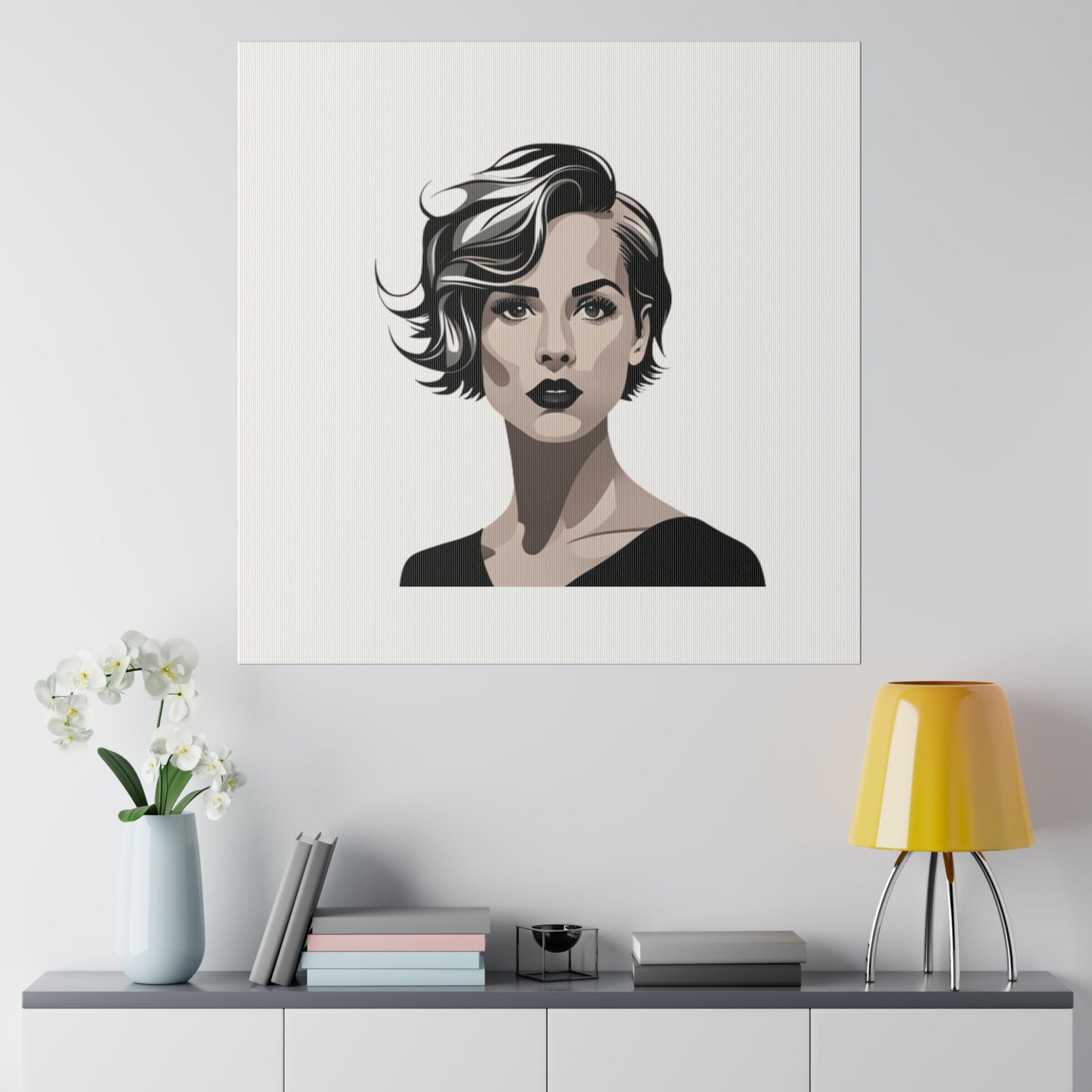 Comic Art, Female Model on Matte Canvas, Stretched, 0.75"