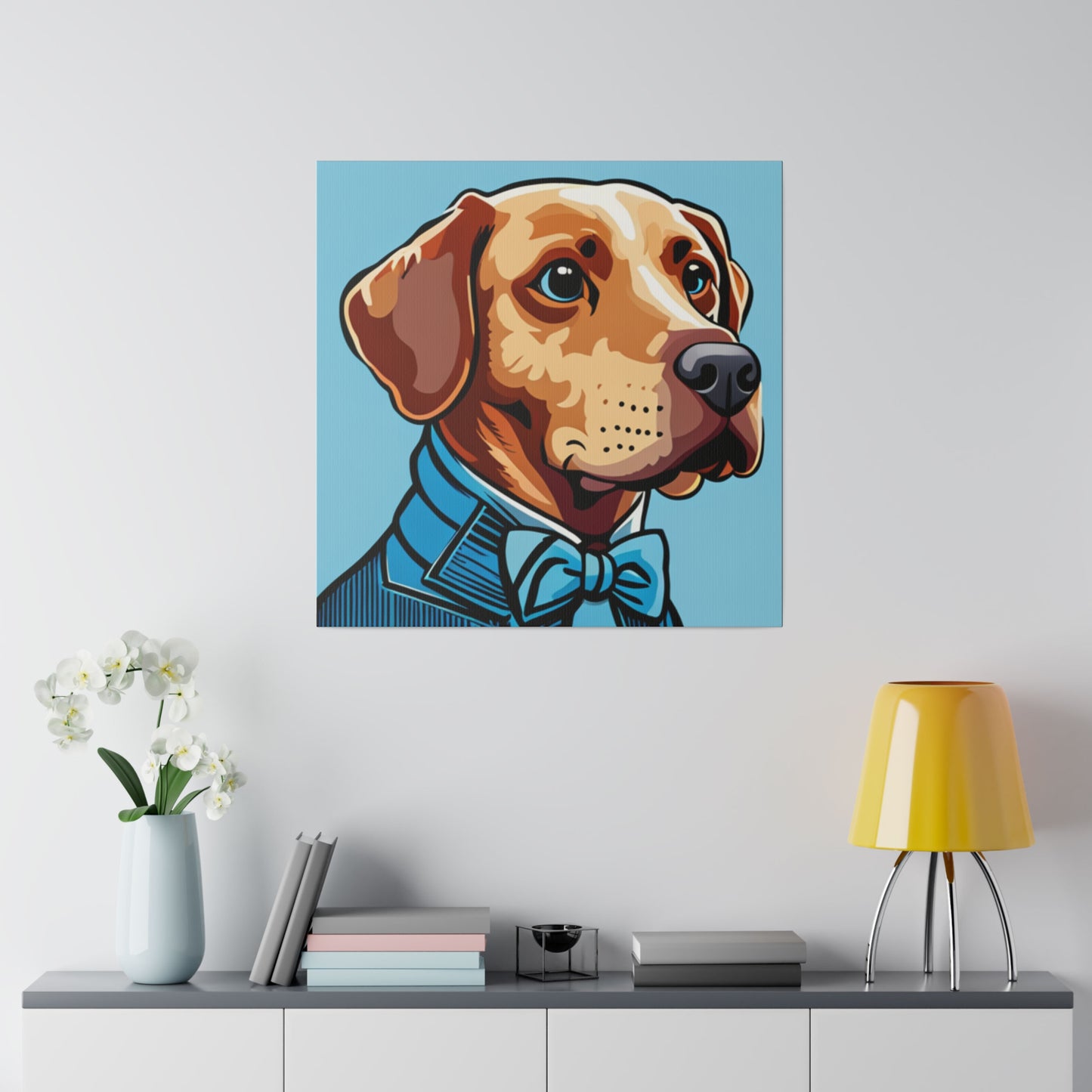 Comic Art, Dog Model on Matte Canvas, Stretched, 0.75"