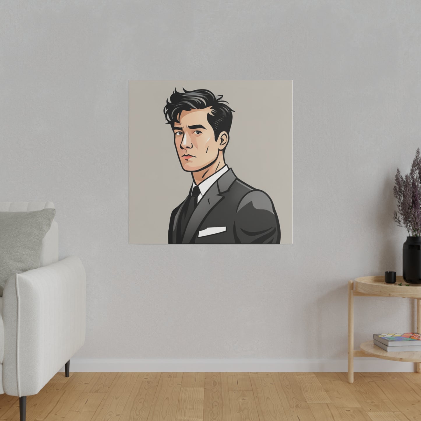 Comic Art, Male Model on Matte Canvas, Stretched, 0.75"