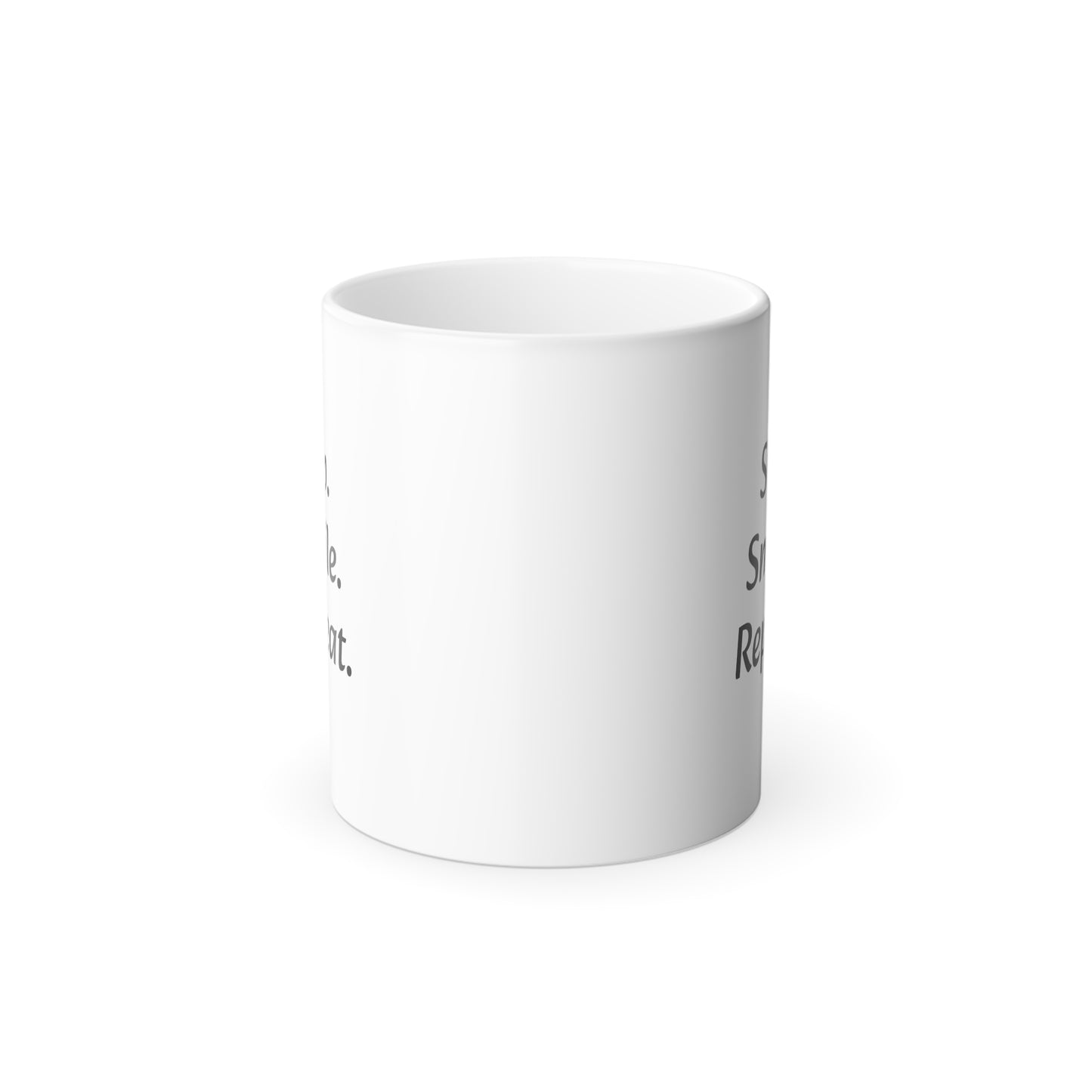 "Sip.Smile.Repeat." Color Changing Mug, 11oz