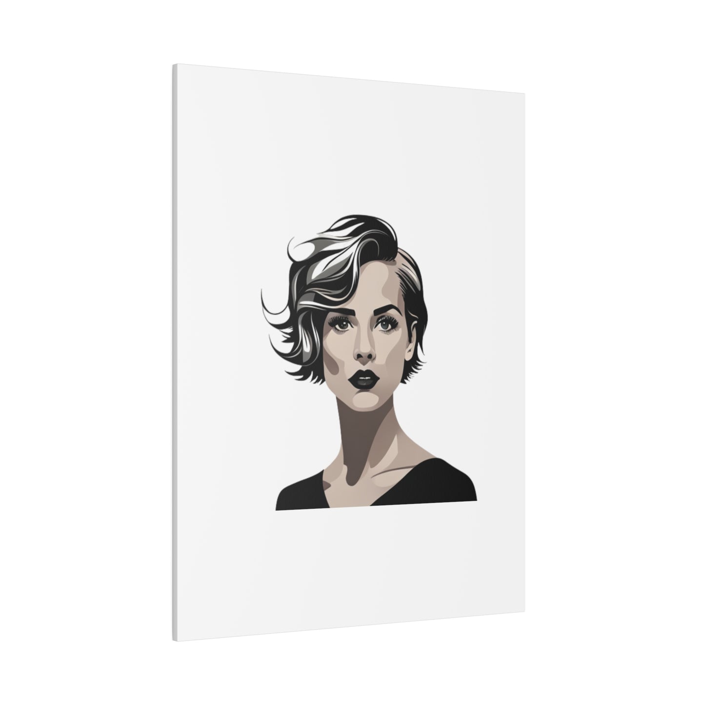 Comic Art, Female Model on Matte Canvas, Stretched, 0.75"