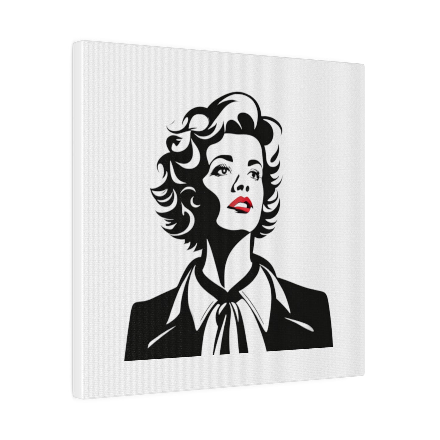 Comic Art, Female Model on Matte Canvas, Stretched, 0.75"