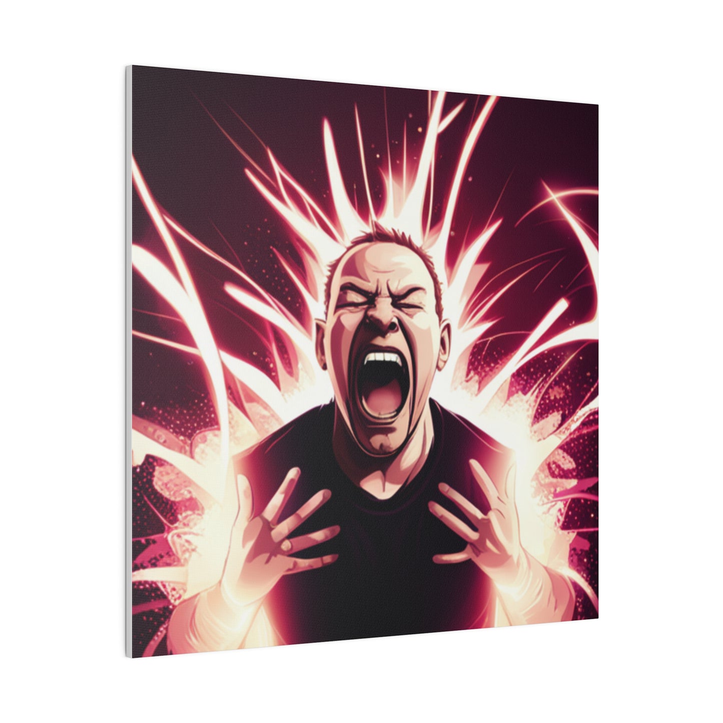 Comic Art, "Rage" Male Model on Matte Canvas, Stretched, 0.75"