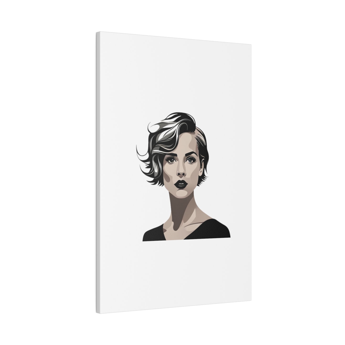 Comic Art, Female Model on Matte Canvas, Stretched, 0.75"