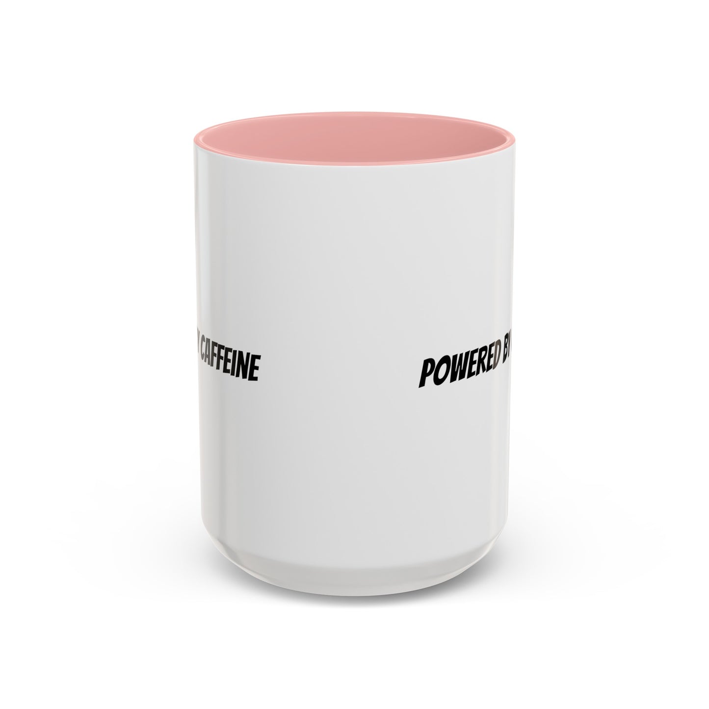 "Powered by Caffeine" Accent Coffee Mug (11, 15oz)