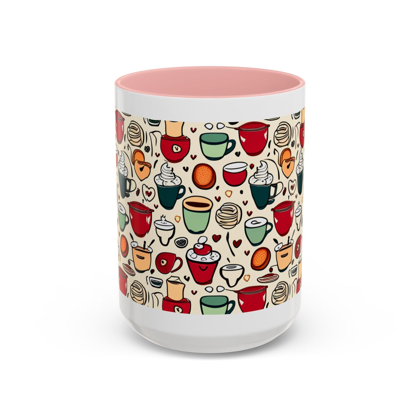 Latte Love 3 Accent Coffee Mug (11, 15oz)