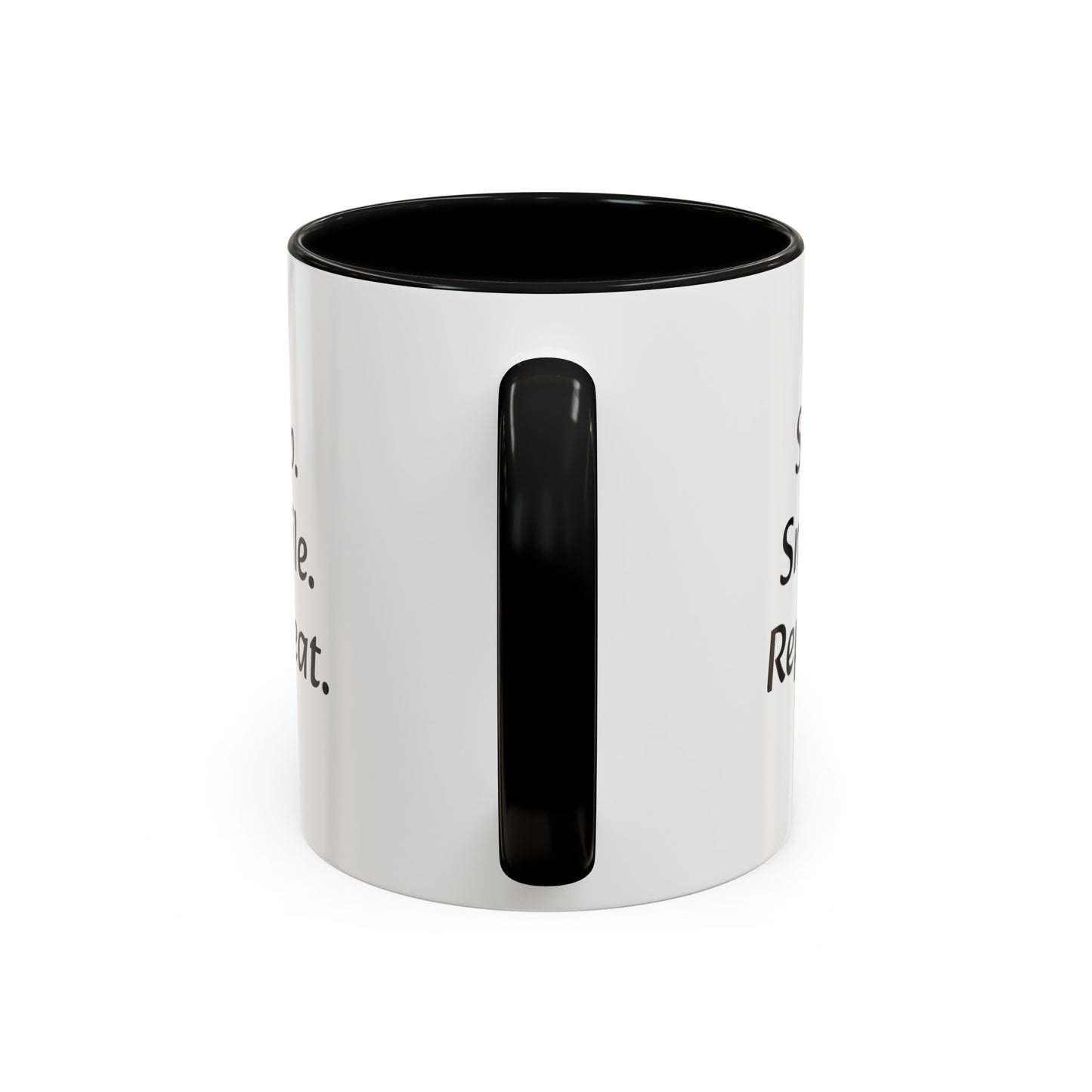 "Sip.Smile.Repeat." Accent Coffee Mug (11, 15oz)