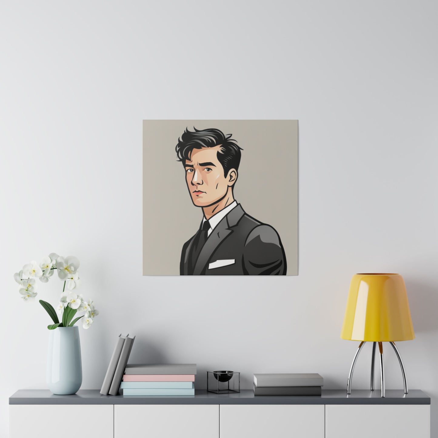 Comic Art, Male Model on Matte Canvas, Stretched, 0.75"