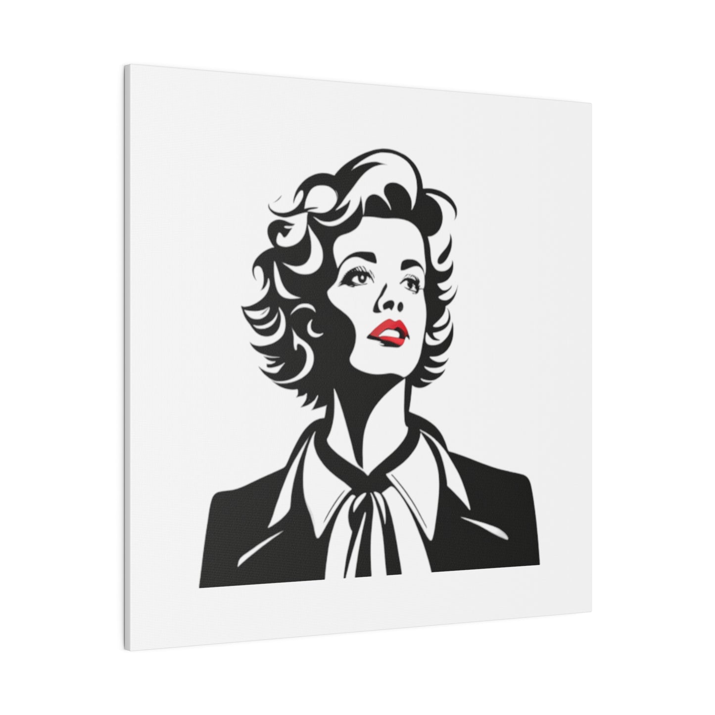 Comic Art, Female Model on Matte Canvas, Stretched, 0.75"