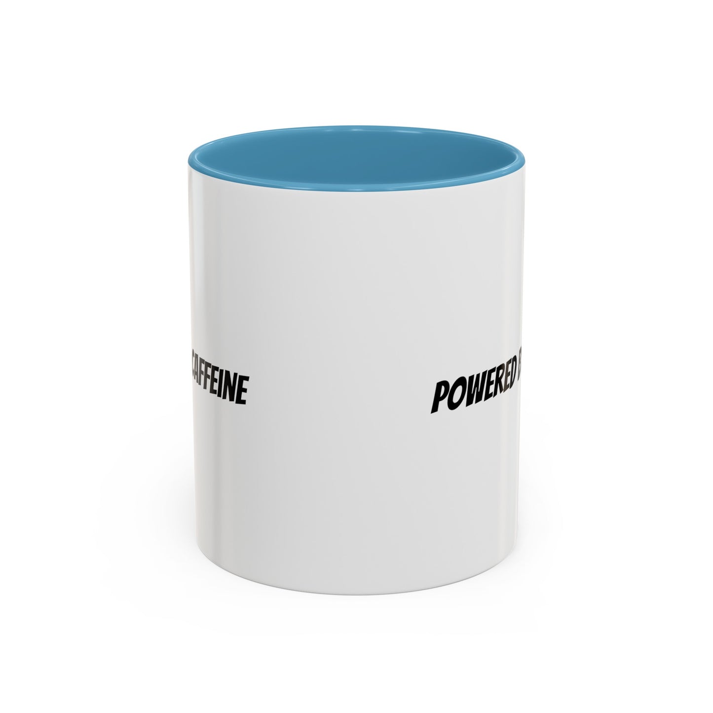 "Powered by Caffeine" Accent Coffee Mug (11, 15oz)