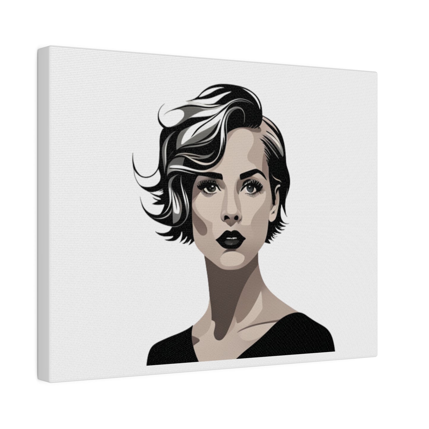 Comic Art, Female Model on Matte Canvas, Stretched, 0.75"