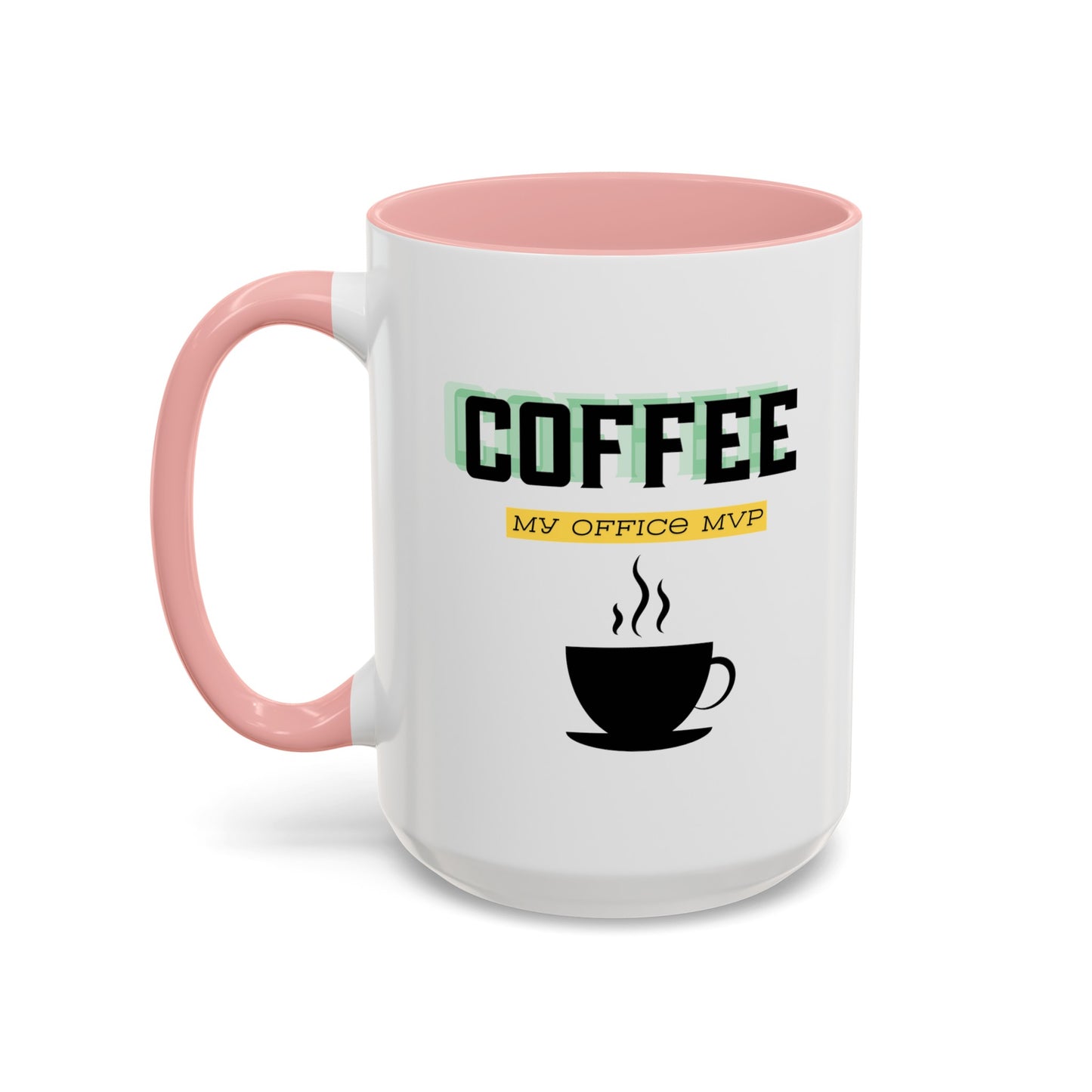 "Coffee: My office MVP" Accent Coffee Mug (11, 15oz)