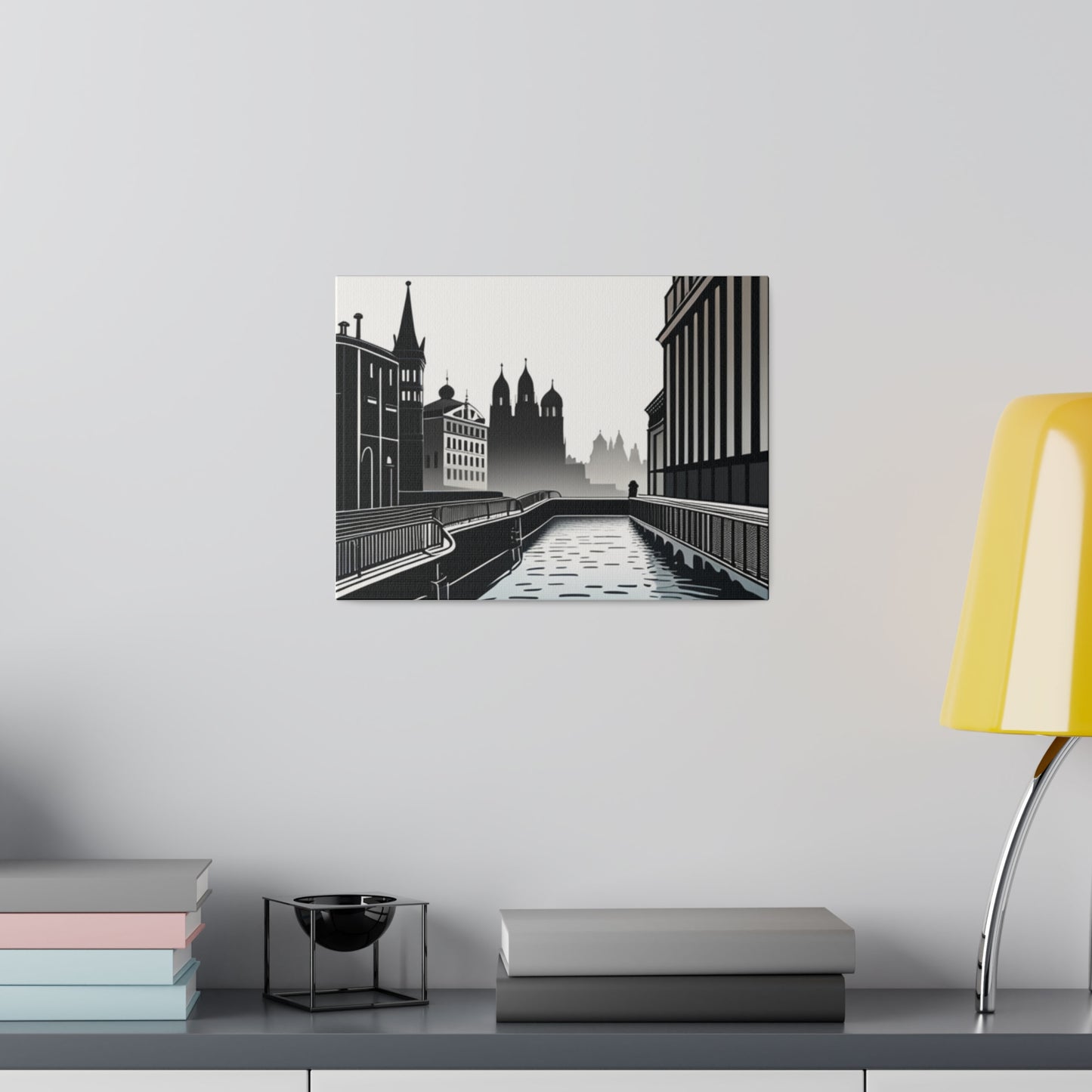 Majestic Metropolis: Matte Canvas Stretched Print