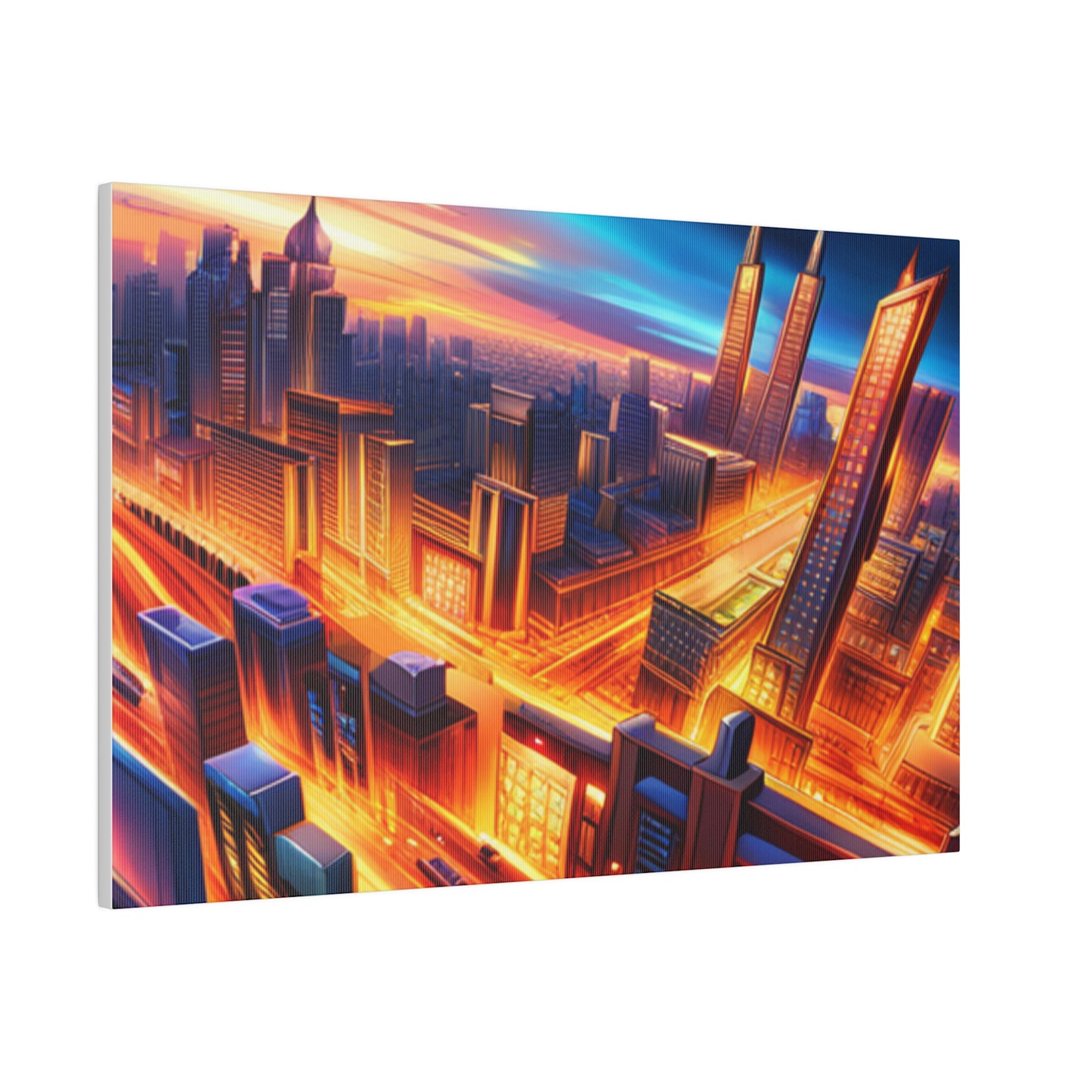 Futuristic Cityscape - Matte Canvas, Stretched, 0.75"