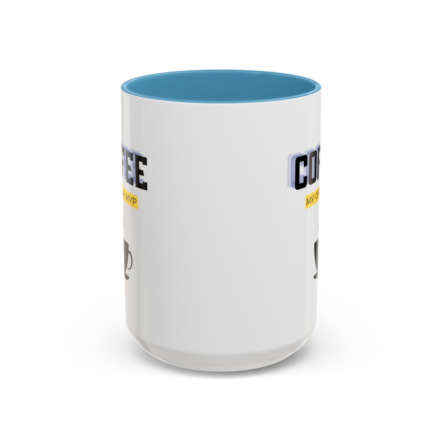 "Coffee: My office MVP" Accent Coffee Mug (11, 15oz)