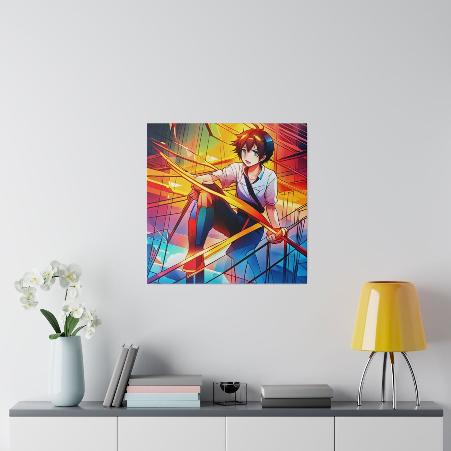 Anime Art, Model on Matte Canvas, Stretched, 0.75"